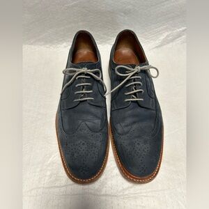 Clarks Goodyear Men's navy nubuck wingtip Shoes
